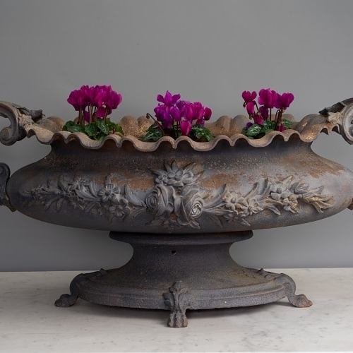 Imposing Cast Iron Flower Planter