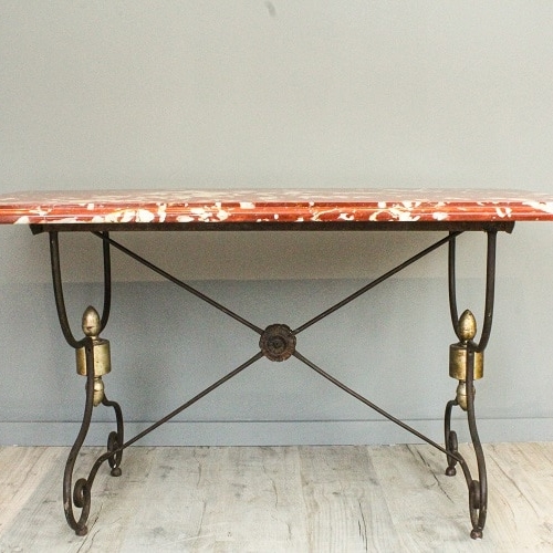 Heavy marble cast iron table