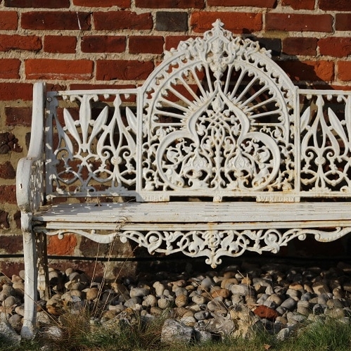 Pierce of Wexford Cast Iron Garden Seat with Starburst