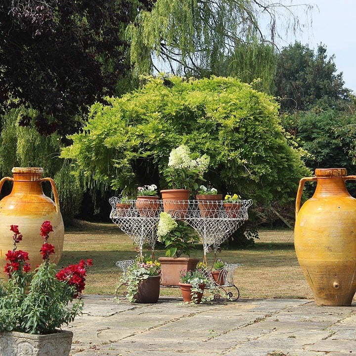 giant pair of meditteranean pots