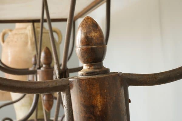 long antique iron and marble table