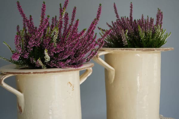 Pair 19th Century Large Italian Chiminea Or Vases