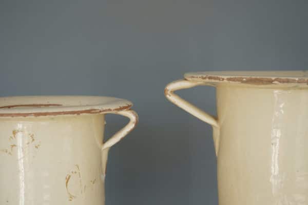 Pair 19th Century Large Italian Chiminea Or Vases