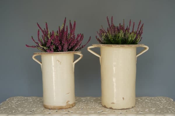 Pair 19th Century Large Italian Chiminea Or Vases