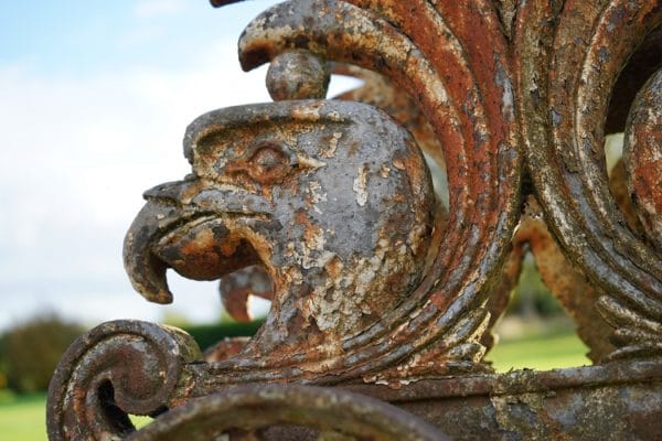 Antique, Imposing Pair of Cast Iron Garden Cannons