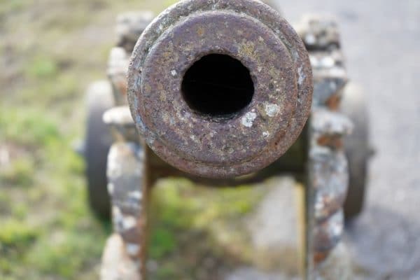 Antique, Imposing Pair of Cast Iron Garden Cannons