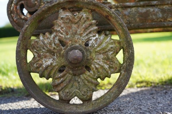 Antique, Imposing Pair of Cast Iron Garden Cannons