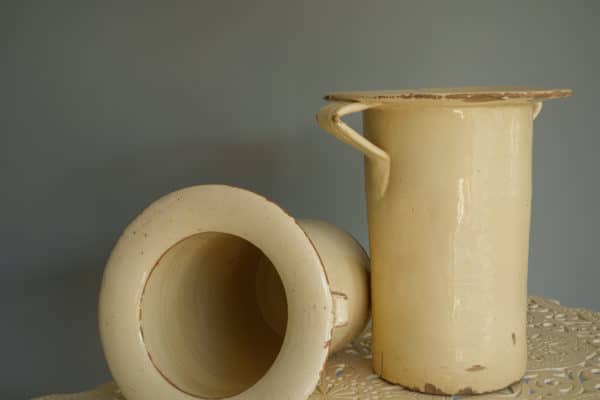 Pair 19th Century Large Italian Chiminea Or Vases