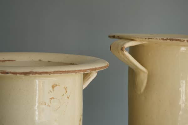 Pair 19th Century Large Italian Chiminea Or Vases