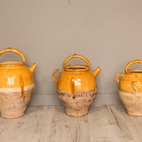 french cruche provencal glazed pottery