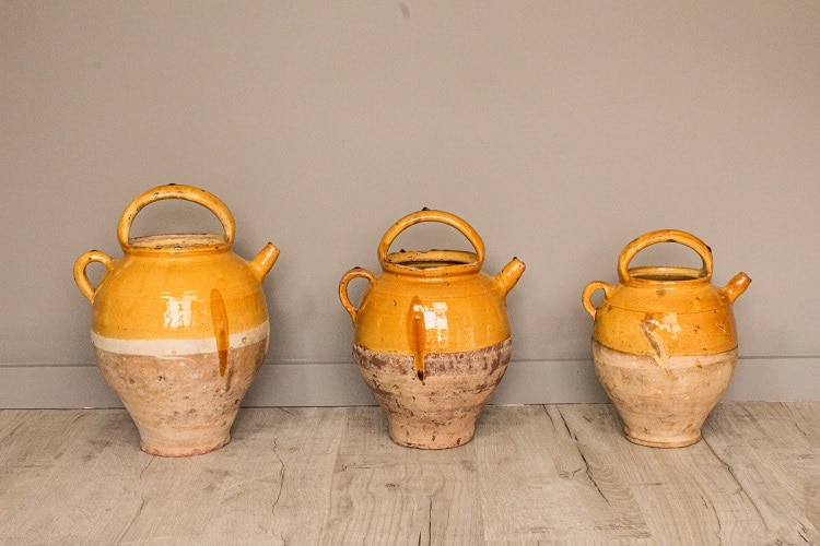 french cruche provencal glazed pottery