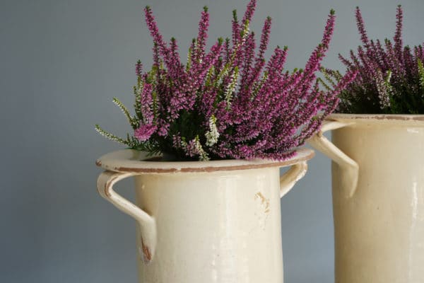 Pair 19th Century Large Italian Chiminea Or Vases