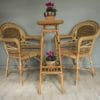1950’s Pair of Wicker Chairs and matching Plant Stand