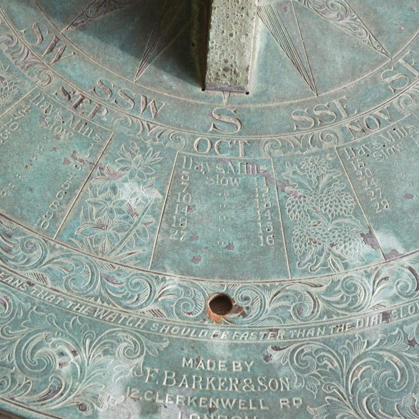 F Barker & Sons Rare and Collectable Garden Sundial