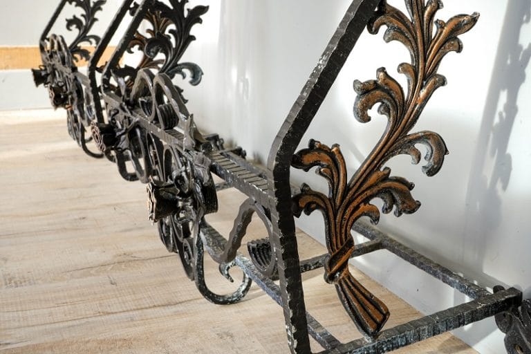 A Pair of British Vintage Wrought Iron Window Boxes DGA by Tina Bird