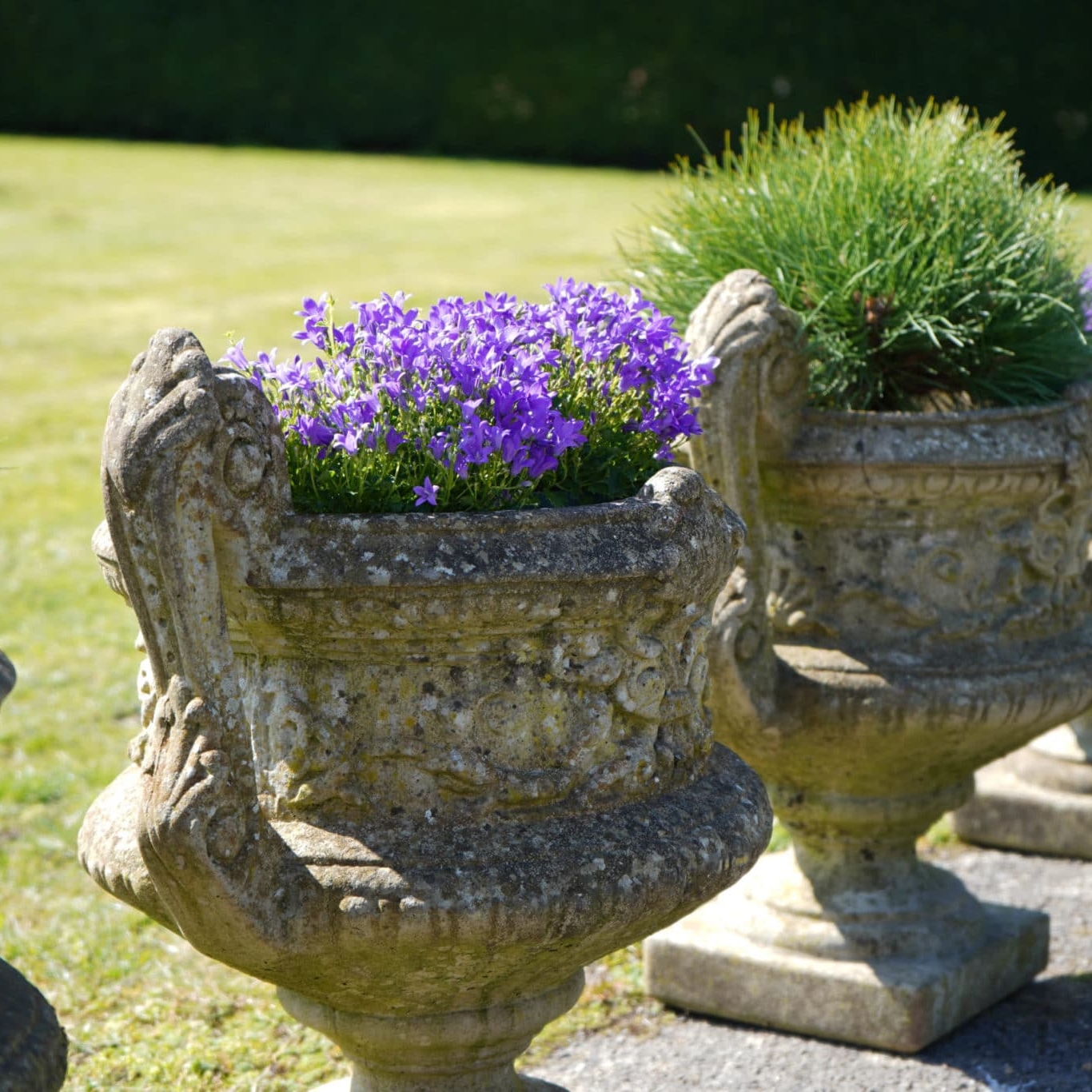 set of four antique garden planters