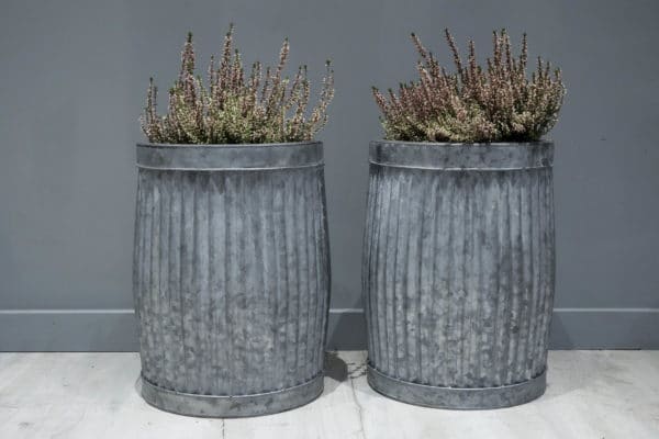 Set of 5 Vintage Galvanized Planters - Image 9