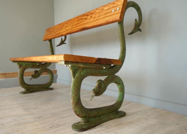 a Victorian style cast iron garden bench