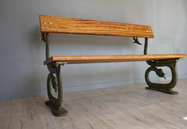antique cast iron garden bench