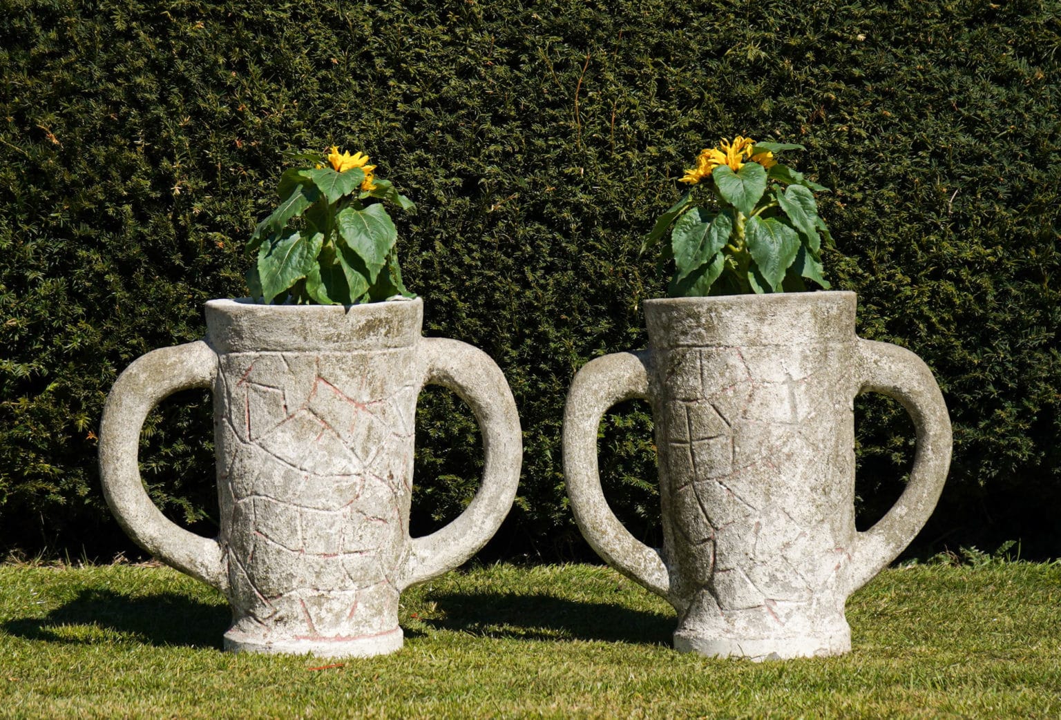 Unusual Pair of Large French Garden Urns - DGA by Tina Bird