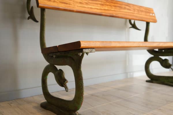 serpent cast iron garden bench