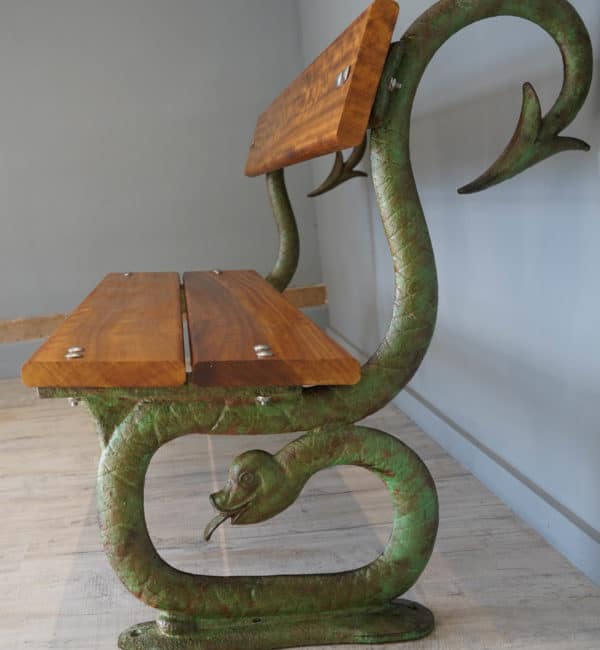 victorian style serpent bench