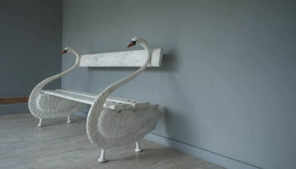 a French Swan Garden Bench