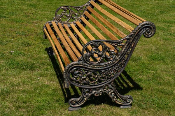 A Victorian Cast iron bench