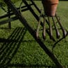 A wrought iron Arras antique plant stand for the garden