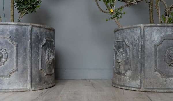 garden antique lead planters