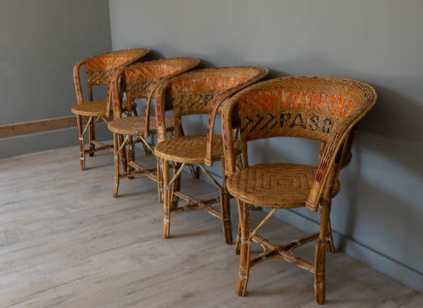 Set of four Vintage Rattan Garden Chairs - Image 2
