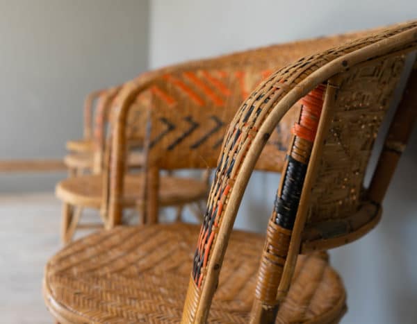 rattan tub style chairs