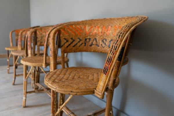 vintage rattan garden chairs