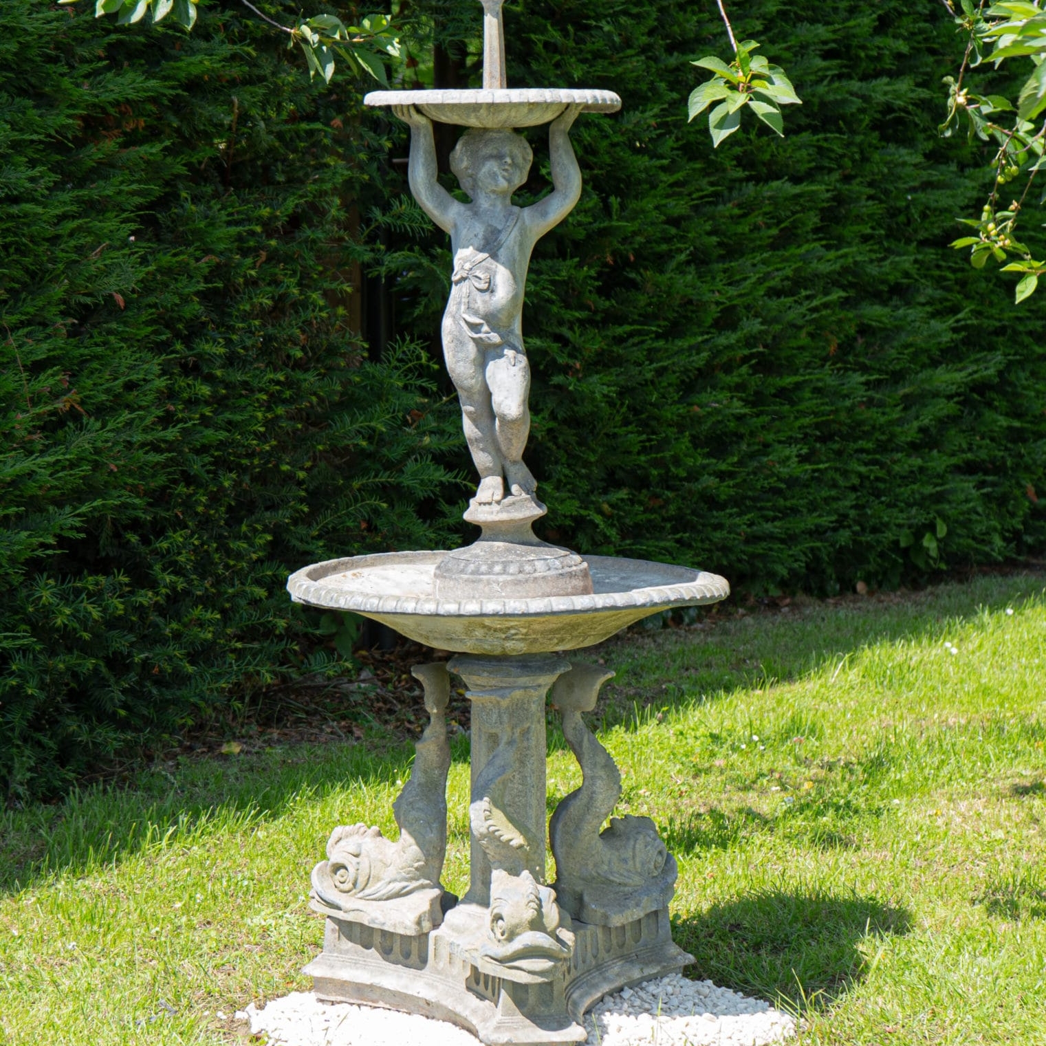 lead garden fountain