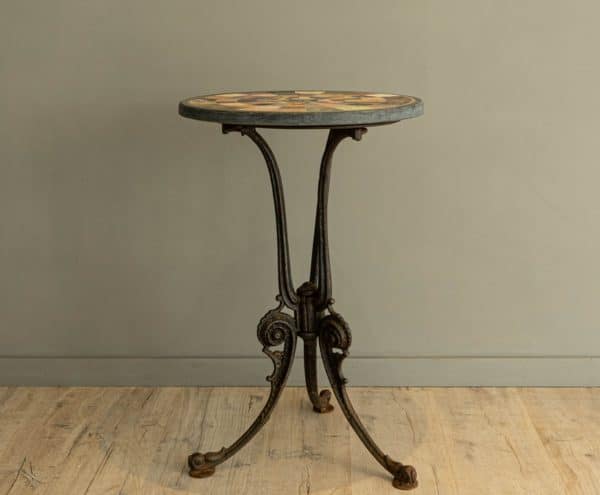 Italian Specimen Marble and Cast iron Bistro Table - Image 10