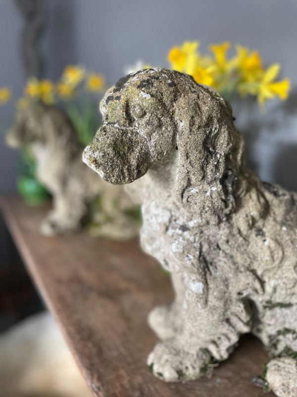 pair of dachshund garden statues