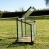 A mini greenhouse on wheels