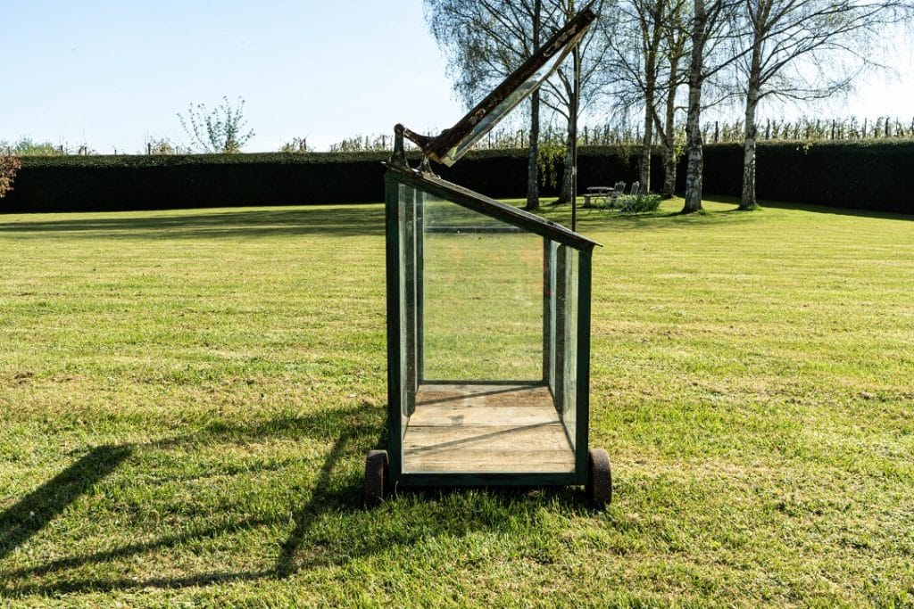 Mini Vintage Greenhouse on Wheels DGA by Tina Bird