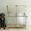 mini vintage greenhouse on wheels for the garden