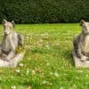 cast stone garden hounds