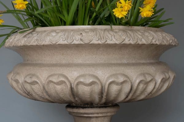 salt glazed antique garden urn