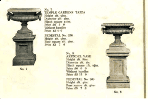 James Pulham of Broxbourne garden antique terracotta urn