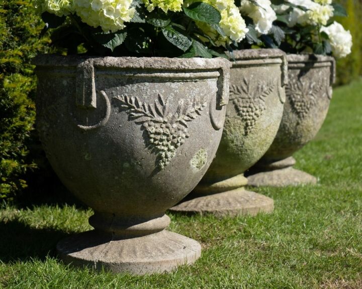 Lead Circular Garden Planters DGA by Tina Bird