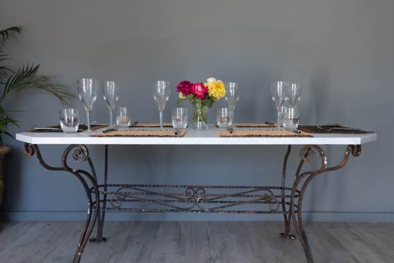 Large Marble Topped Antique Table DGA by Tina Bird