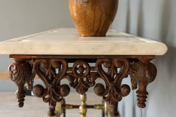 French antique iron table