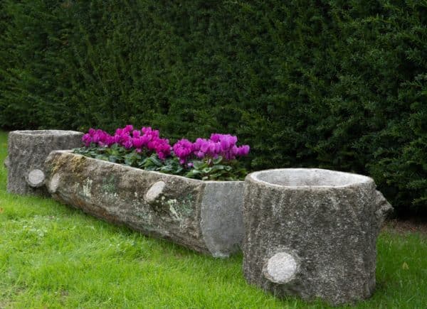 garden planters faux bois