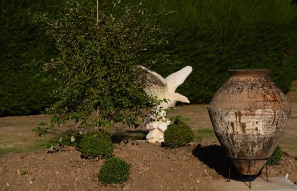 a giant garden vase