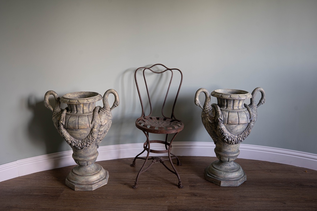 antique French garden urns