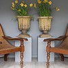 antique wooded plantation chairs