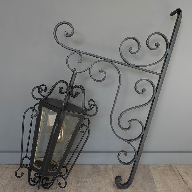 outdoor wrought iron garden light lantern